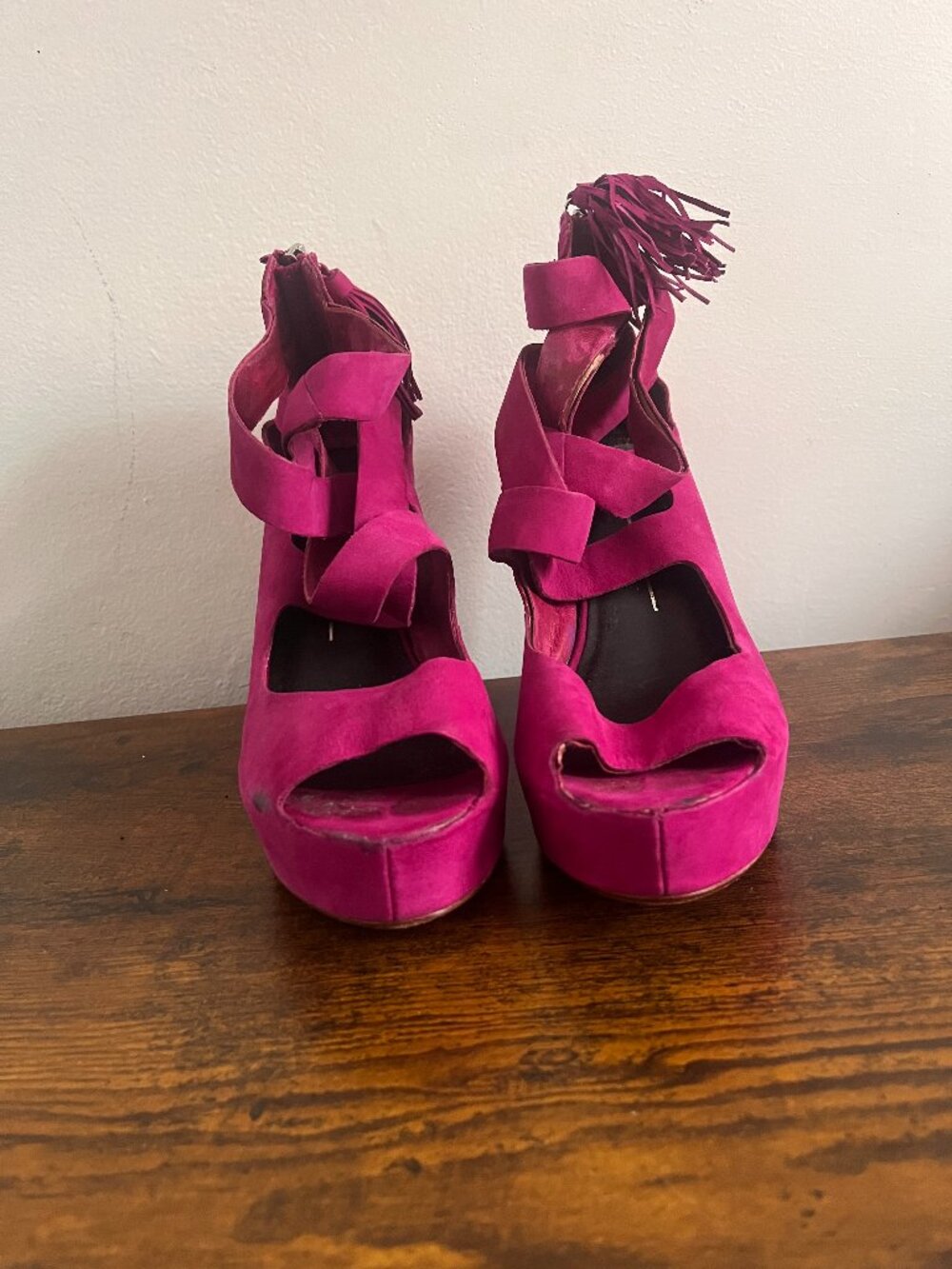 DOLCE VITA Pink Zip Up Wedges
